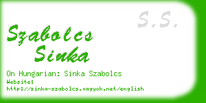 szabolcs sinka business card